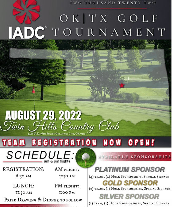 IADC OK/TX Panhandle Chapter 2022 Golf Tournament Aug 29th – OKC