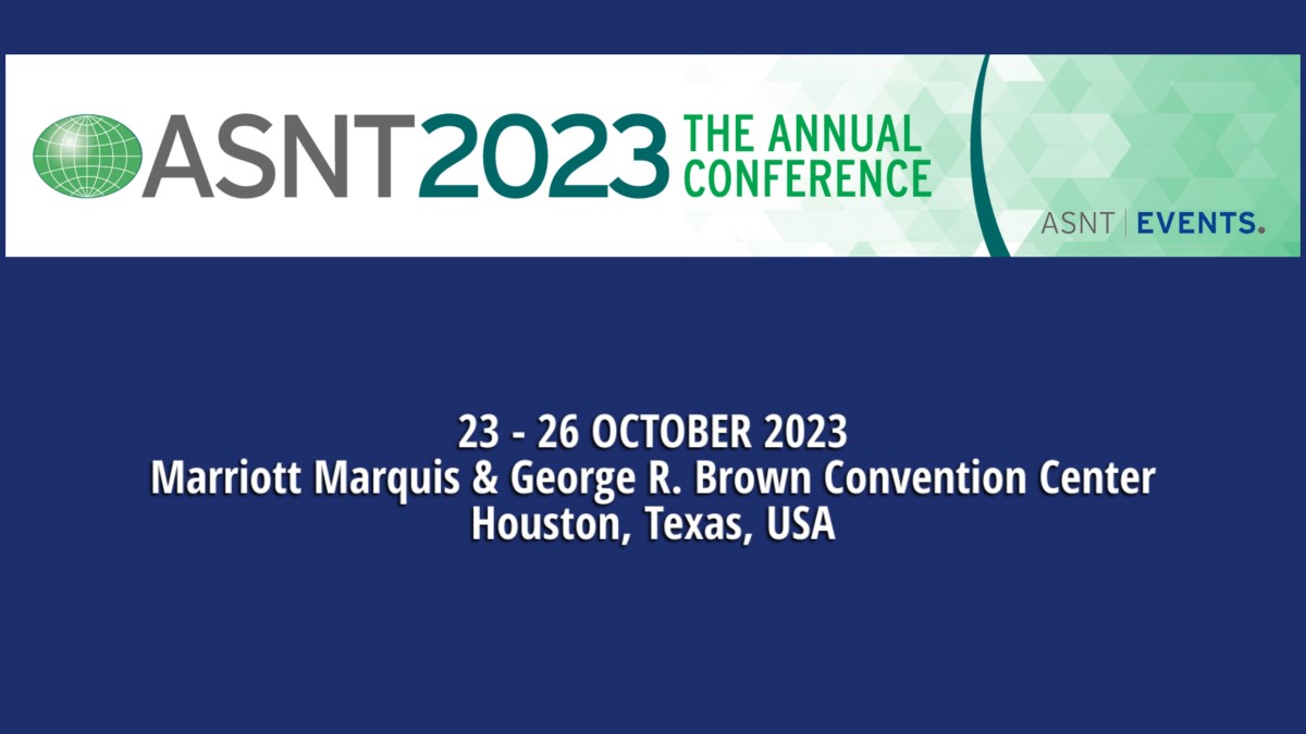 Register Now for the ASNT 2023 Annual Conference October 2326