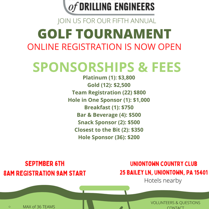 Register now for the AADE Appalachian 5th Annual Golf Tournament September 6, 2024 – Uniontown, PA