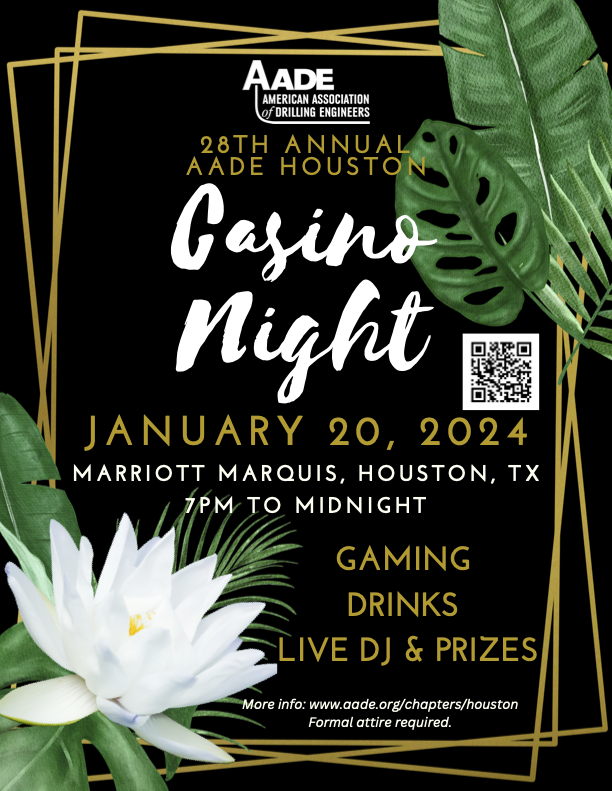 Register Now for the AADE Houston 28th Annual Casino Night Jan 20, 2024