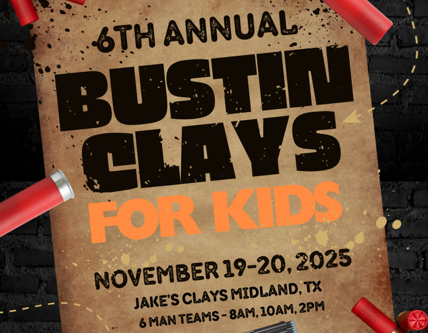 Register Now for the Shale Energy Resources 6th Annual Bustin Clays for Kids – November 19–20, 2025 – Midland, Tx