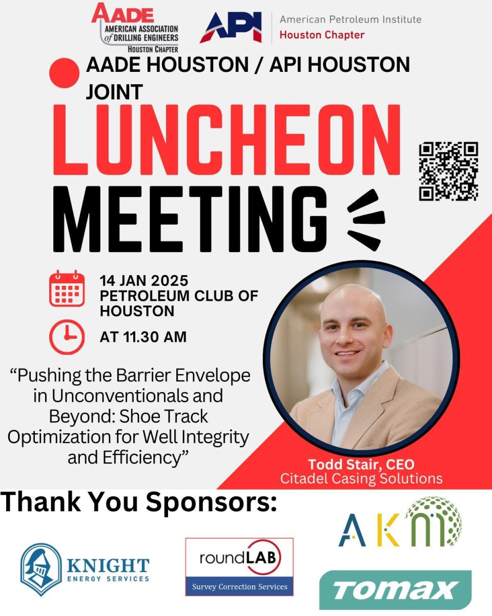 Register Now for the AADE Houston Luncheon - Jan 14, 2025 - Houston, Tx