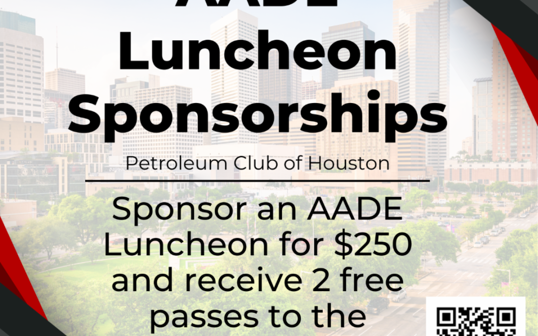 Save the Date: AADE Luncheon Sponsorships 2025 – Nov 6, 2025 – Houston, TX