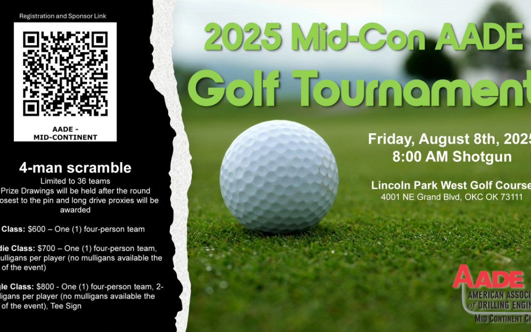 Register Now for the AADE Midcon Golf Tournament August 8, 2025 – OKC