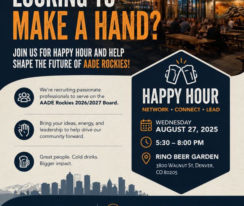 Register Now for the American Association of Drilling Engineers AADE Rocky Mountain Happy Hour – Aug 27, 2026 – Denver, CO