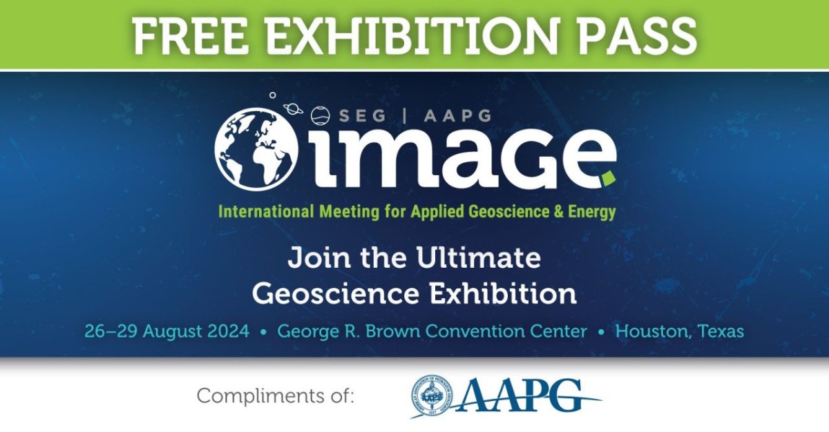 Get your FREE Pass for IMAGE 2024 by SEG and AAPG Aug 26 Aug 29, 2024