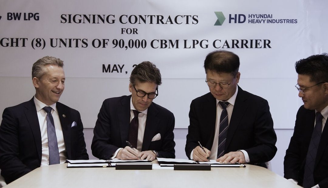 BW LPG Enters Into $940M Agreement for Eight 90’cbm Panamax Newbuildings with Hyundai Heavy Industries