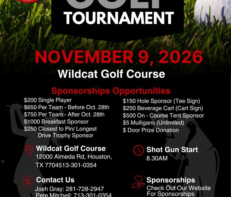 Register Now for the Coating Society of the Houston Area Annual Golf Tournament 2026 – Nov 9, 2026 – Houston, TX