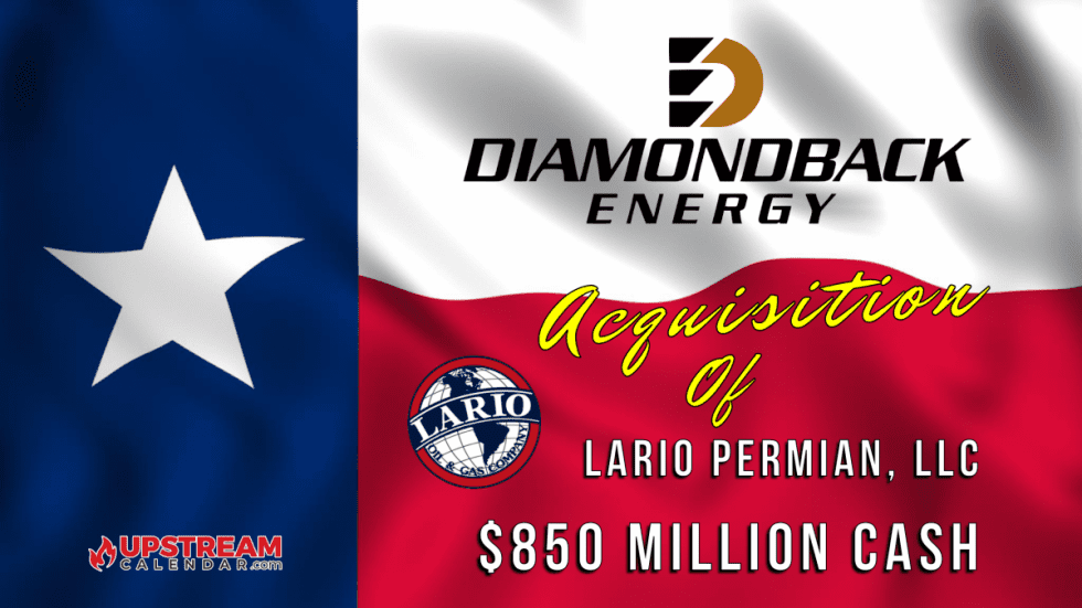 850 Million Cash Diamondback Energy, Inc. Announces Northern Midland