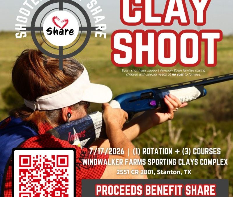 Register Now for the SM Energy 2026 Shooters that SHARE Benefit Clay Shoot – July 17, 2026 – Stanton, TX