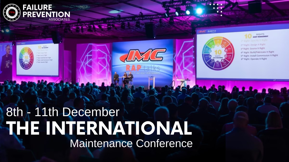 Failure Prevention Associates Champions The Speed of Reliability at 39th International Maintenance Conference IMC 2025