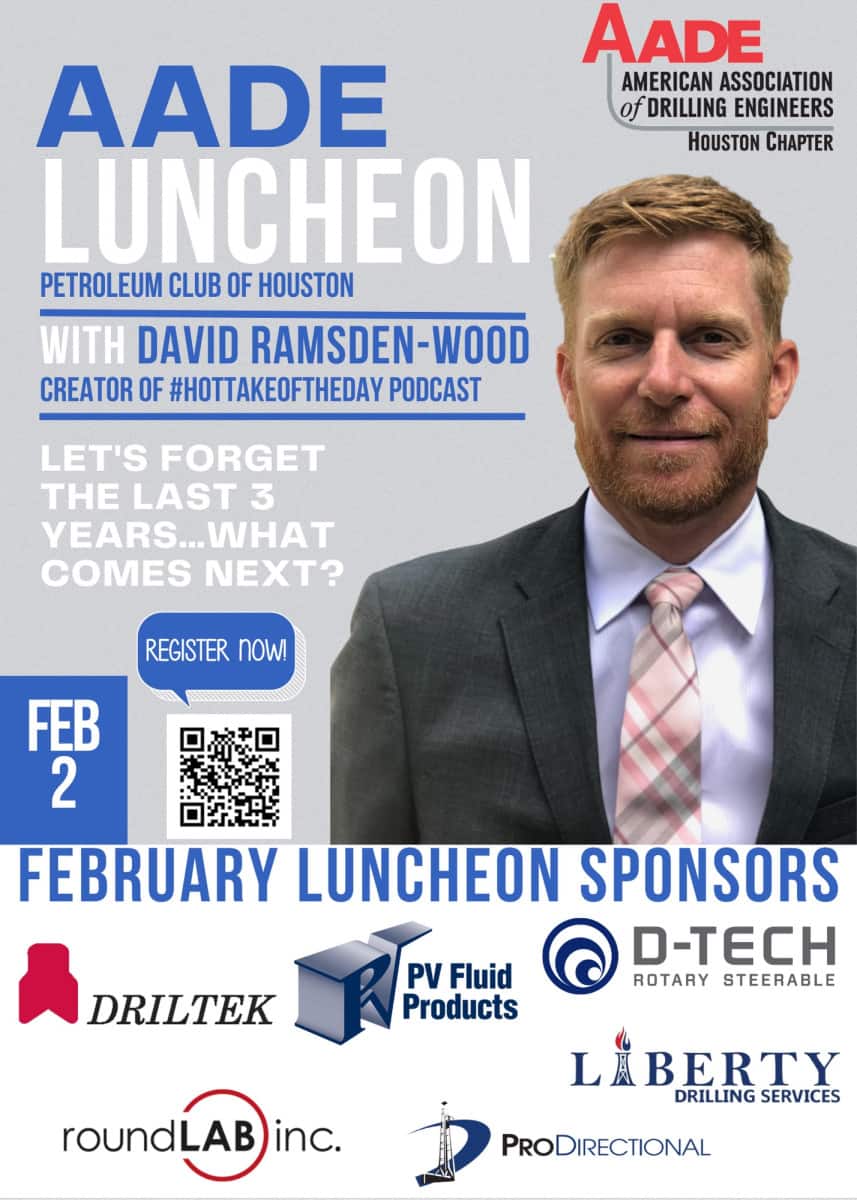 Register now for the AADE Houston Luncheon Meeting Thursday, FEB 2