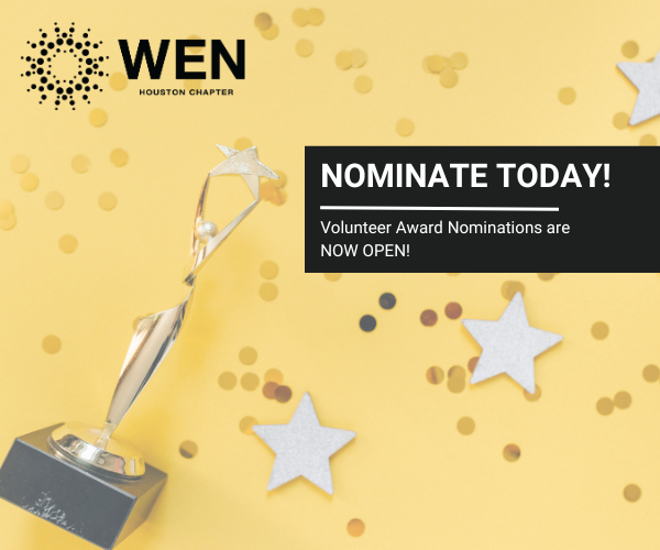 Register Now for the Women’s Energy Network Houston WENH Volunteer Award Nominations 15 November Houston, Tx