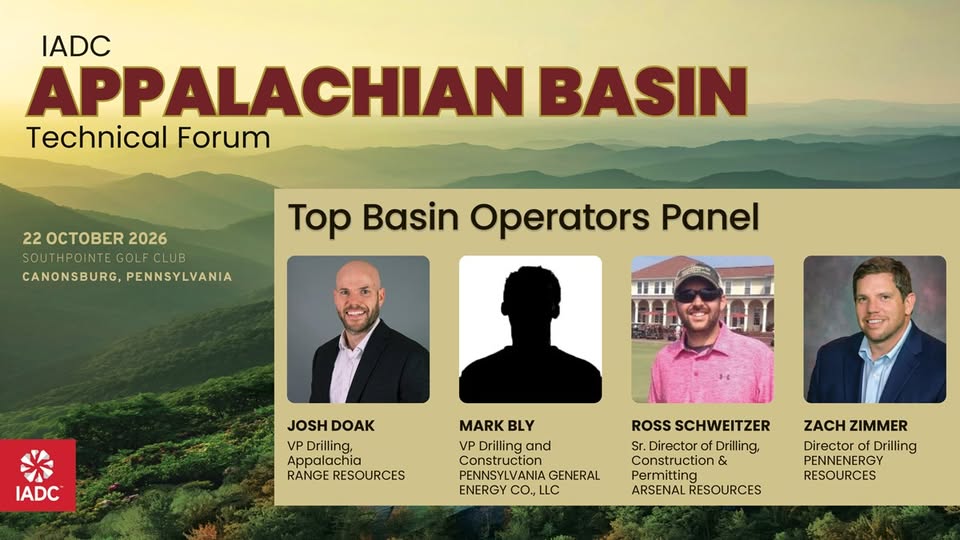 Register Now for the International Association of Drilling Contractors (IADC) Appalachian Basin Technical Forum – Oct 22, 2026 – Canonsburg, PA