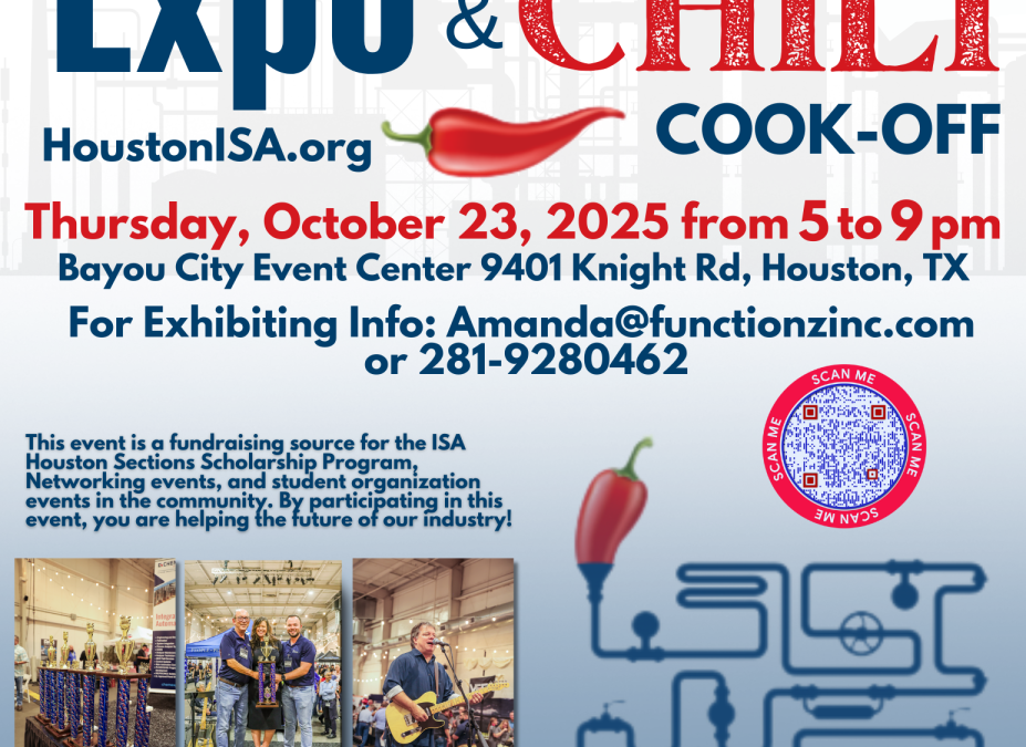 Register Now for the ISA Houston Section Expo & Chili Cook Off – October 23, 2025 – Houston , TX