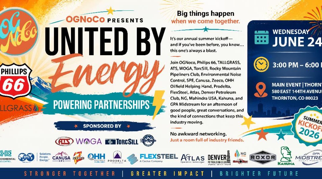 Register Now for the OGNoCo Presents United By Energy – June 24, 2026 – Thornton, CO