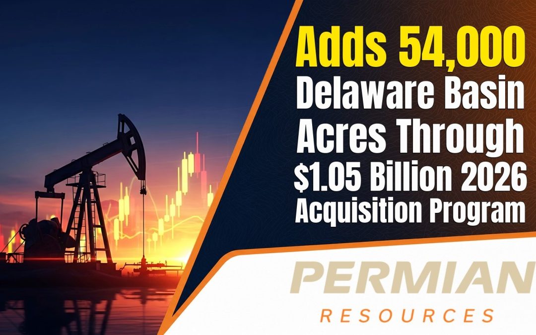 Permian Resources Adds 54,000 Delaware Basin Acres Through $1.05 Billion 2026 Acquisition Program