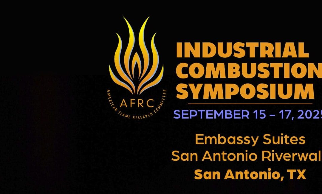 Register now for the Industrial Combustion Symposium by American Flame Research Committee Sept 15-Sept 17, 2025