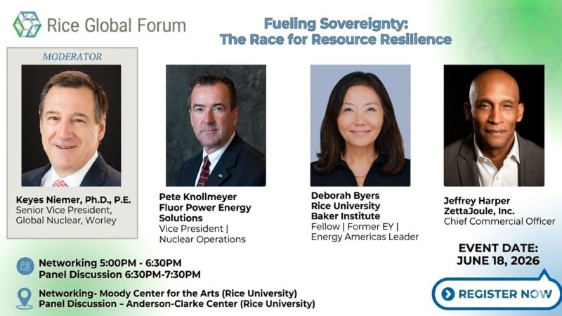 Register Now for the Rice Global Forum Q2 Event 2026 – June 18, 2026 – Houston, TX