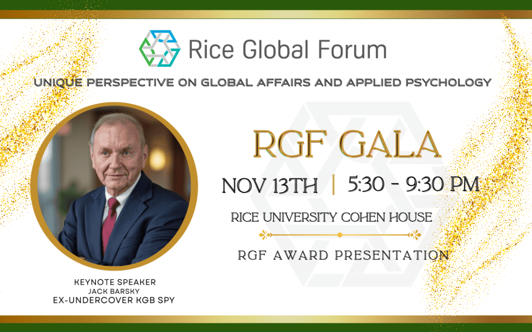 Register Now for the Rice Global Forum Annual Gala and Award Presentation November 13, 2025