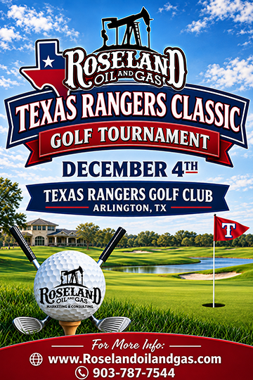 Register Now for the Roseland Oil & Gas Texas Rangers Golf Tournament – Dec 4, 2026 – Arlington, TX