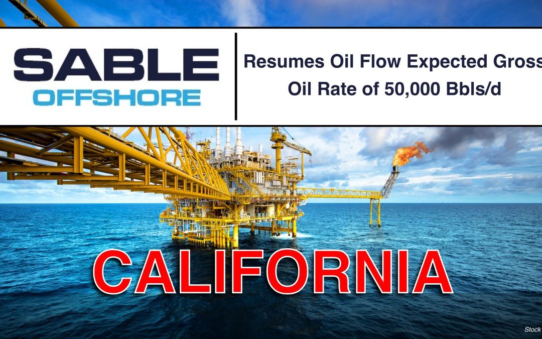 Sable Resumes Oil Flow as Ordered by the Federal DPA with Expected Gross Oil Rate of 50,000 Bbls/d and Expects First Sales by April 1, 2026