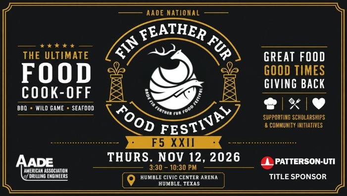 Save the Date for the AADE F5 the Annual AADE National Fin, Feather, Fur, Food Festival November 12, 2026