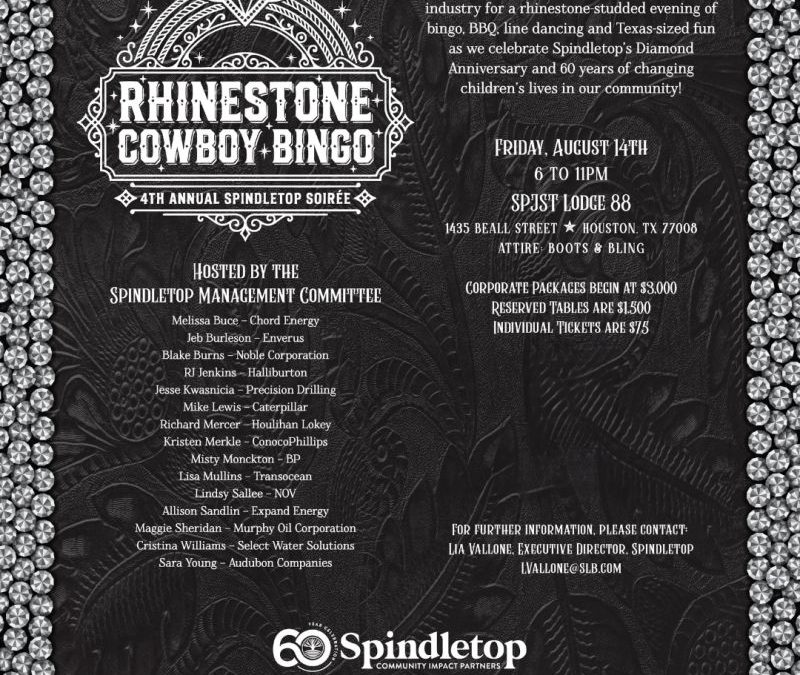 Register Now for the Spindletop 4th Annual Soirée – Aug 14, 2026 – Houston, TX