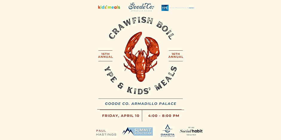 Register Now for the Young Professionals in Energy YPE Houston & Kids’ Meals Crawfish Boil & Concert – April 10, 2026 – Houston, TX