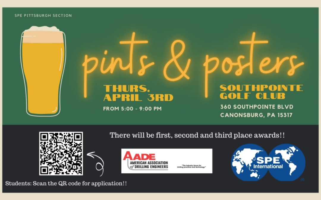 Register Now for the SPE / AADE Pints and Posters April 3, 2025 – Canonsburg, PA